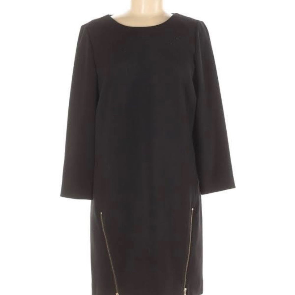 J.Crew double shift zip dress black